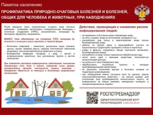 Памятки о профилактических мероприятиях в период паводка и по его окончанию